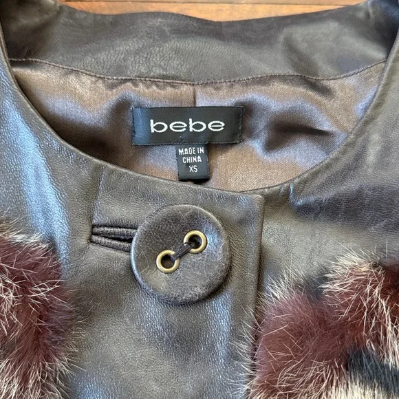 Bebe Animal Print  Fur cropped jacket - Picture 5 of 7